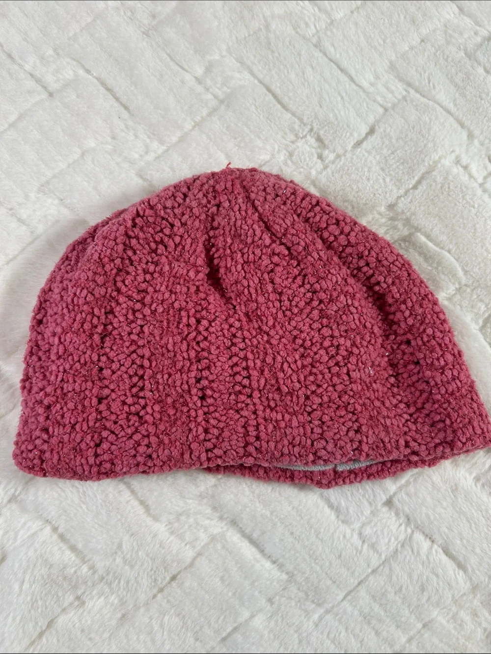 Columbia Kids Raspberry Pink Bouclé Knit Beanie